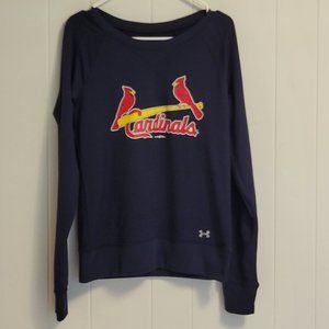 MLB Fans! UA St. Louis Cardinals "Birds on a Bat" blue sweatshirt. Sz: M
